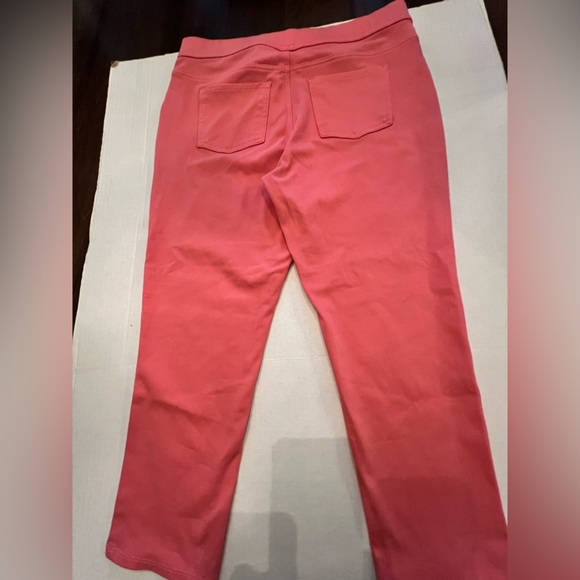 TIME AND TRU PULL ON SALMON COLORED SIZE XL (16-18) PANTS SOFT JEAN-LIKE FABRIC - Picture 3 of 14